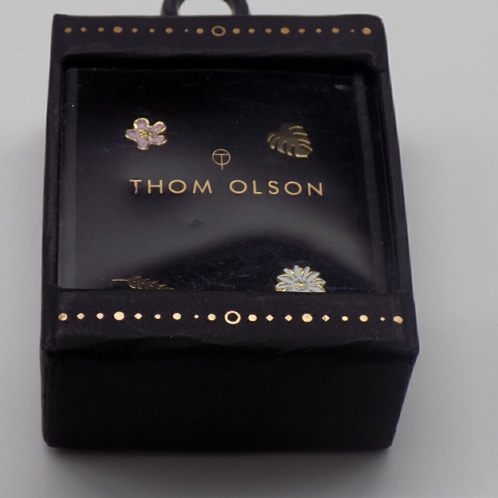 Thom Olson Watch Charms for Band Flower Floral Leaf Set of 4 new in box